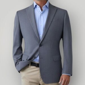 BROOKS BROTHERS Fitzgerald Mens Blazer 40R Sport Coat Gray LightweighWool Jacket